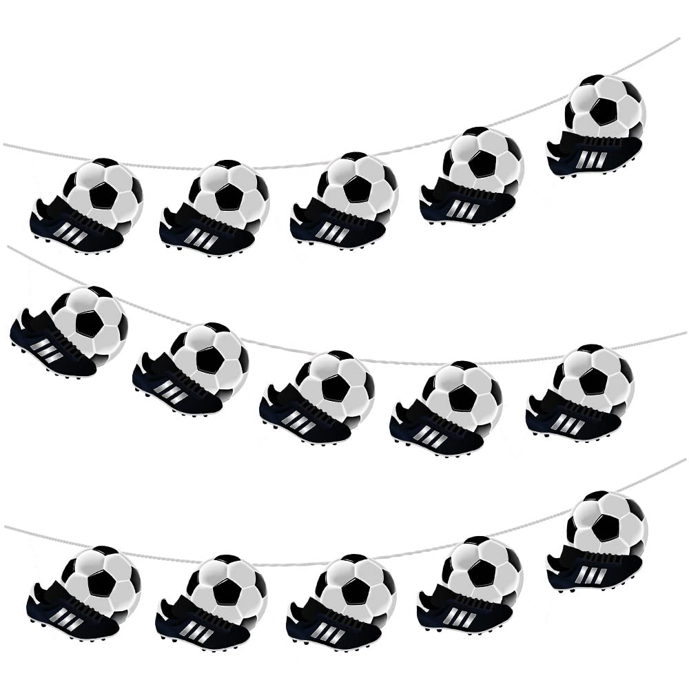 AK Giftshop Football and Boot Bunting Banner Party Events Decorations World Cup Flags - 12pcs / 2.5m Ribbon
