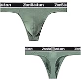 JINSHI Men's Bamboo Viscose G-String,Sexy thongs underwear,Low Rise Stretch and Big Ball Pouch Butt-Flaunting T-Back