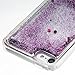 iPod Touch 6 Case, Firefish Slim Sparkle Shock Absorption Slim Bumper Cover Anti-Slip Soft Silicone Protective Skin for Girls Children Fits for Apple iPod Touch 6 -Purple