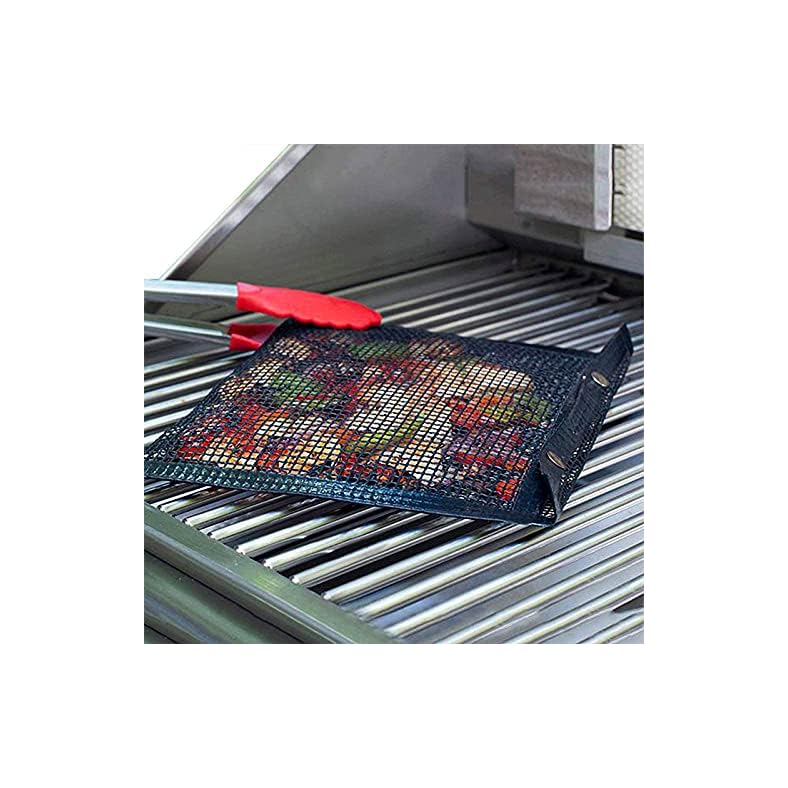 ANORATEX 2 Pack BBQ Mesh Grill Bags Reusable Grill Pouches Heat