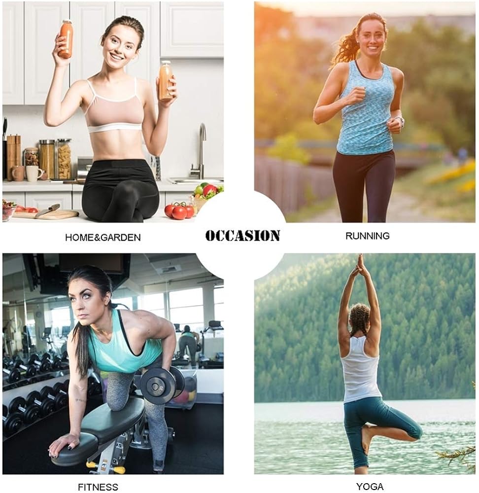 ATTRACO Racerback Tank Tops Scoop Neck Running Training Tanks Moisture Wicking: Clothing
