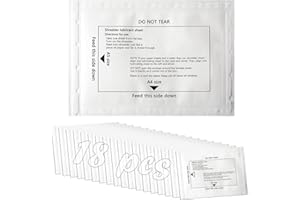 Ansoon Paper Shredder Lubricant Lubricating Sheets, Paper Shredder Oil Sharpening & Cleaning Sheet for Cross-Cut and Micro-Cut Paper Shredders (18-Pack)