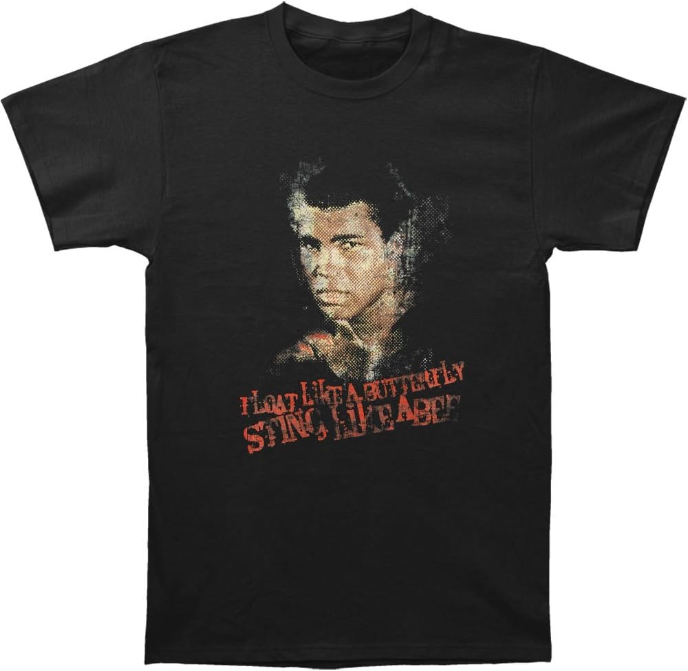 MUHAMMAD ALI Men's Sting Like A Bee T-Shirt Black