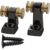OVSAL Pack of 2 Brass Roller String Retainer for Electric Guitar String Tree String Guide Roller String Trees for Tele Telecaster Start St Electric Guitar String Parts Replacement Black