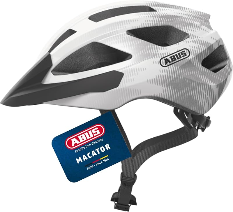 ABUS Macator Road Bike Helmet Unisex Adjustable Visor Pigtail Friendly