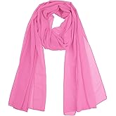 Elerevyo Women's Chiffon Scarf, Green, Olive Sheer Lightweight Shawl, Long Head Wrap for All Seasons