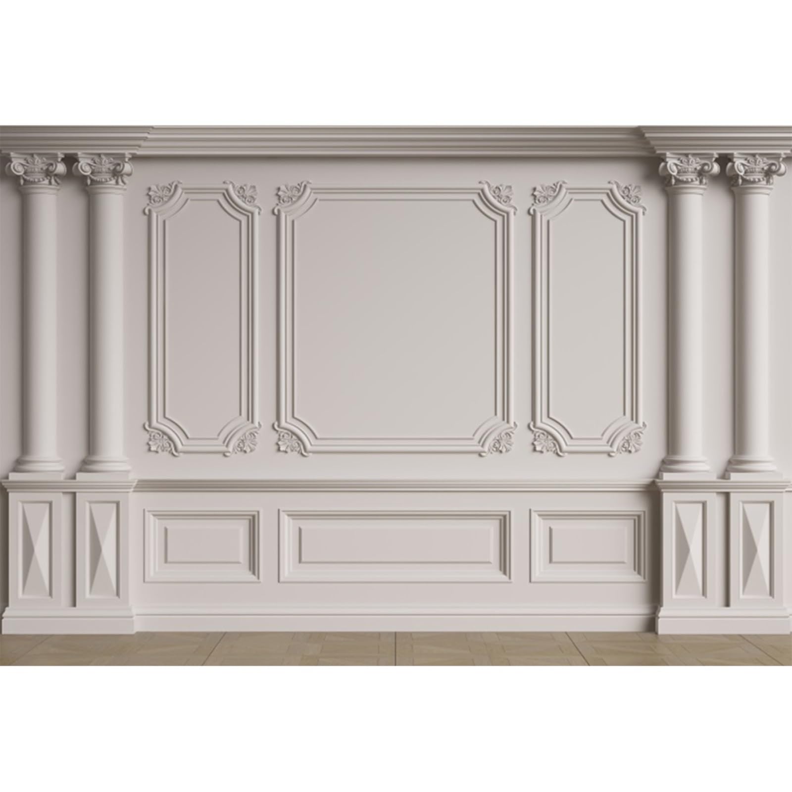 YongFoto 3x2m Interior Wall Backdrop Photography Ivory Luxurious European Palace Classic Background for Business Office Living Room Family Photo Studio Prop for Photographer Video Pictures