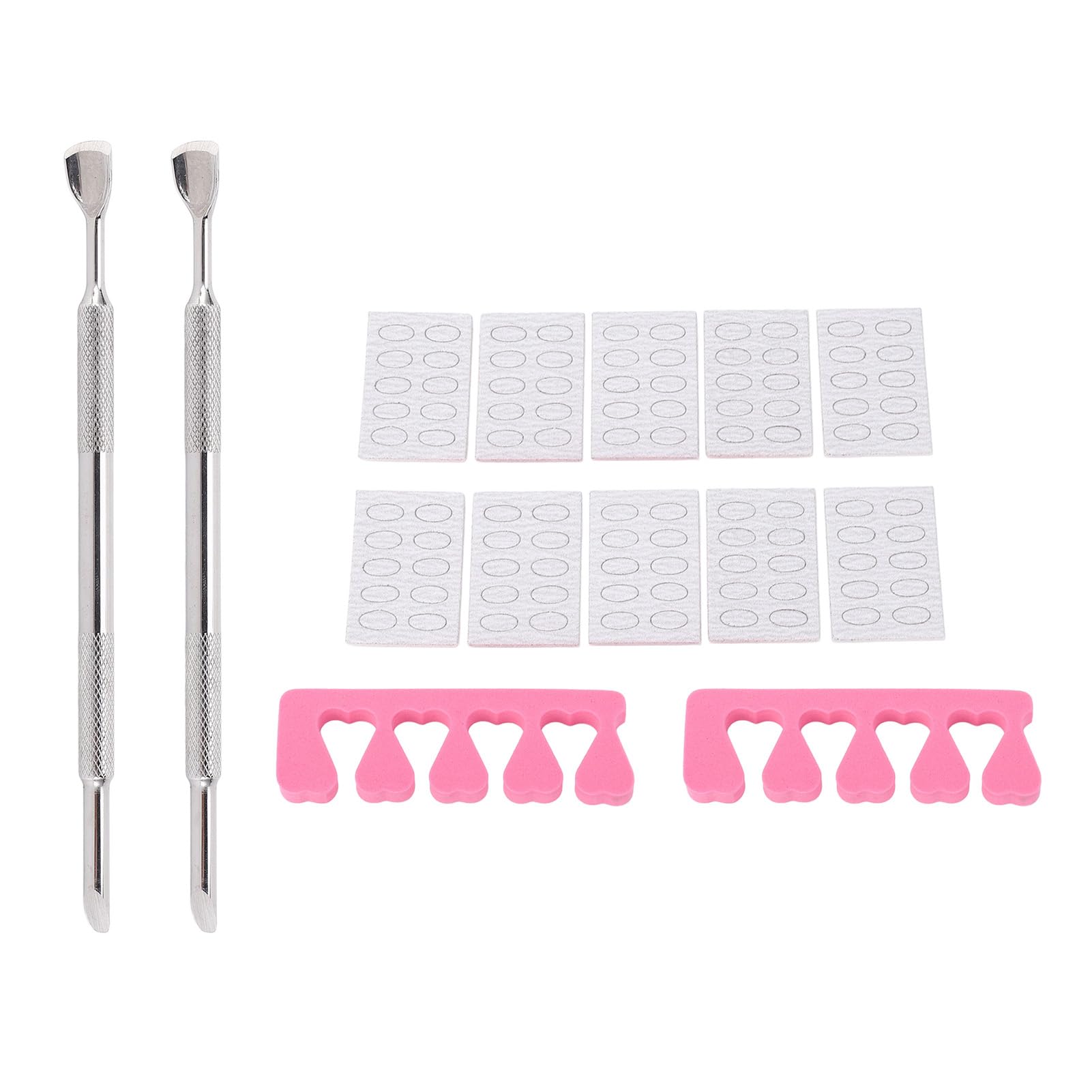 Buachois Nail Care Set, Manicure Tools for Dead Skin Removal, Stainless Steel Cuticle Pusher Set Nail Dirt Cleaner Clippers Manicure Tool for Home Salon Use