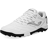 Joma Soccer Boots Turf, 6.5-12 US - Professional Cleats - Microfiber Upper, Chrome Sole, Heel Reinforcement - Máxima White