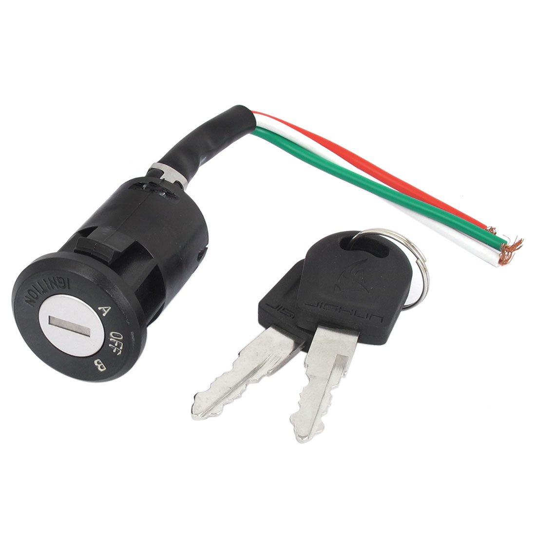 sourcingmap Electric Scooter 3-Wire Off/On/Lamp Ignition Switch Lock with 2 Keys