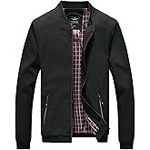 Lentta Men's Slim Fit Lightweight Softshell Bomber Jacket Coat Fall Jackets For Men