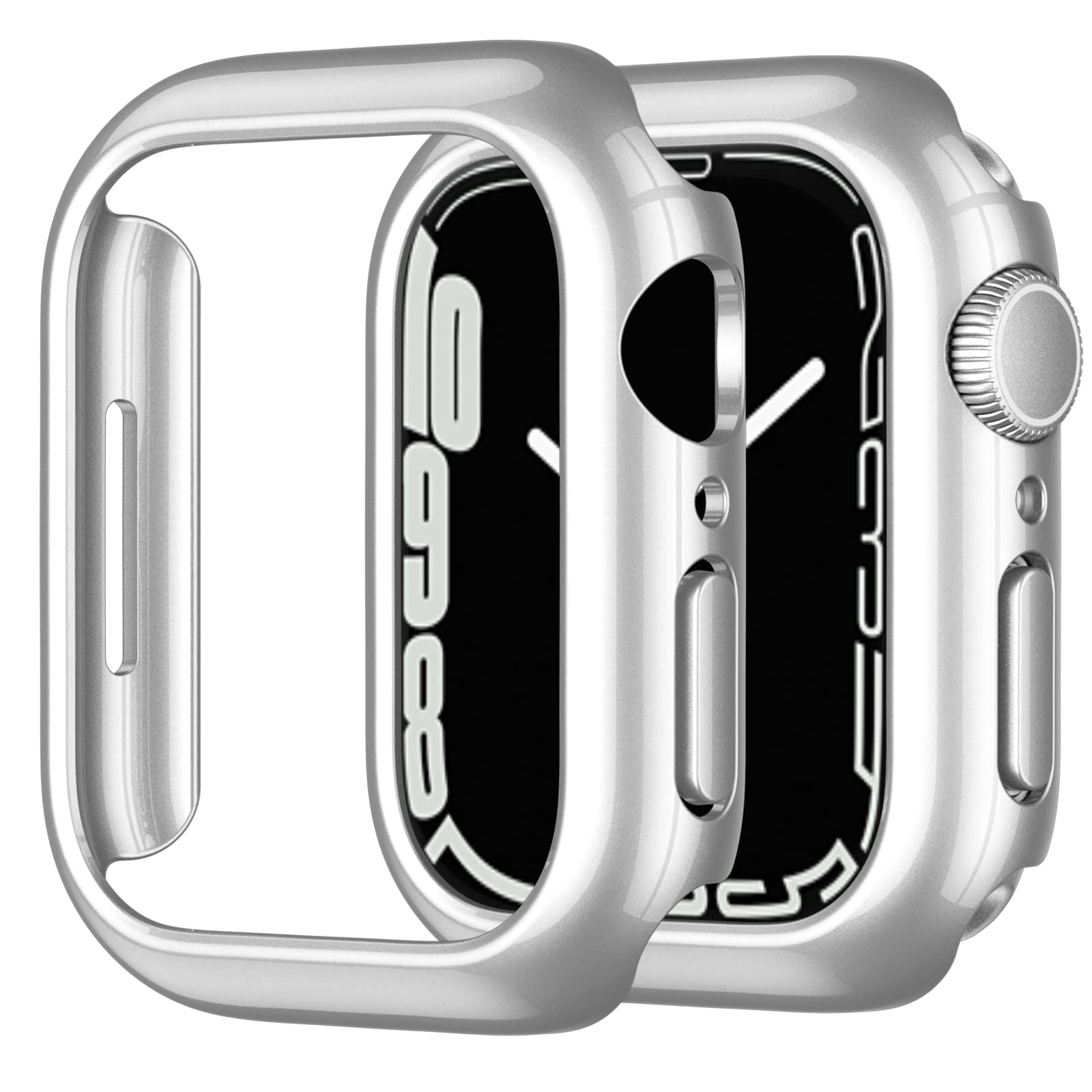 Recoppa 2 Pack for Apple Watch Case 41mm Series 8/7 [NO Screen Protector], Hard PC Ultra-Thin Bumper All-around Edge Protective Cover for iWatch Series 8/7 41mm Sliver*2