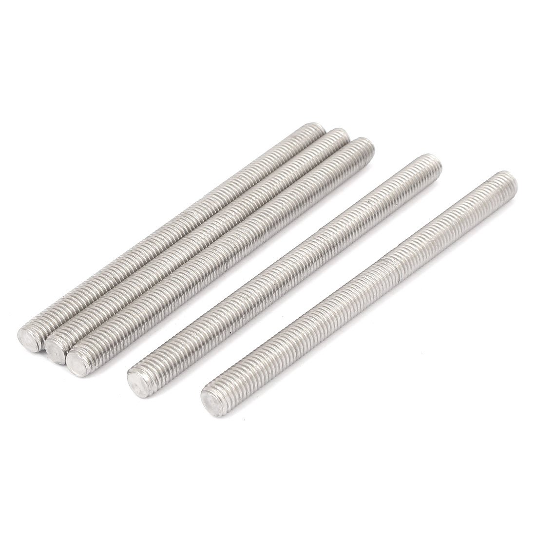 sourcingmap M10 x 140mm 304 Stainless Steel Fully Threaded Rods Bar Studs Hardware 5 Pcs