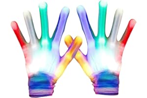 Viposoon Toys for Teen Girls Boys, LED Flashing Gloves Gifts for Kids Halloween Costume Christmas Birthday Glow Party Favor