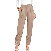 BTFBM Women's Pants Spring Fall 2026 Casual High Waist Trousers Tapered Slacks Pockets Dressy Business Work Outfits