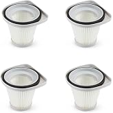 Amazon Basics Washable Replacement Filters for 2-in-1 Corded Stick Vacuum Cleaner ONLY (not for Other Models), 4-Pack, White