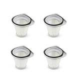 Amazon Basics Washable HEPA Replacement Filters for 2-in-1 Corded Stick Vacuum Cleaner ONLY (not for Other Models), 4-Pack, White