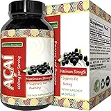 Acai Berry Detox Weight Loss Supplements Antioxidant Superfood Increase Energy Heart Health Burn Belly Fat Immune System Booster Skin Care Anti-Aging Improve Clarity Libido by California Products