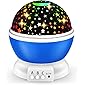 Kids Stars Night Light Projector: 360 Degree Rotating Moon Star Nightlight for 2-12 Year old Baby Boys with 8 Colors…