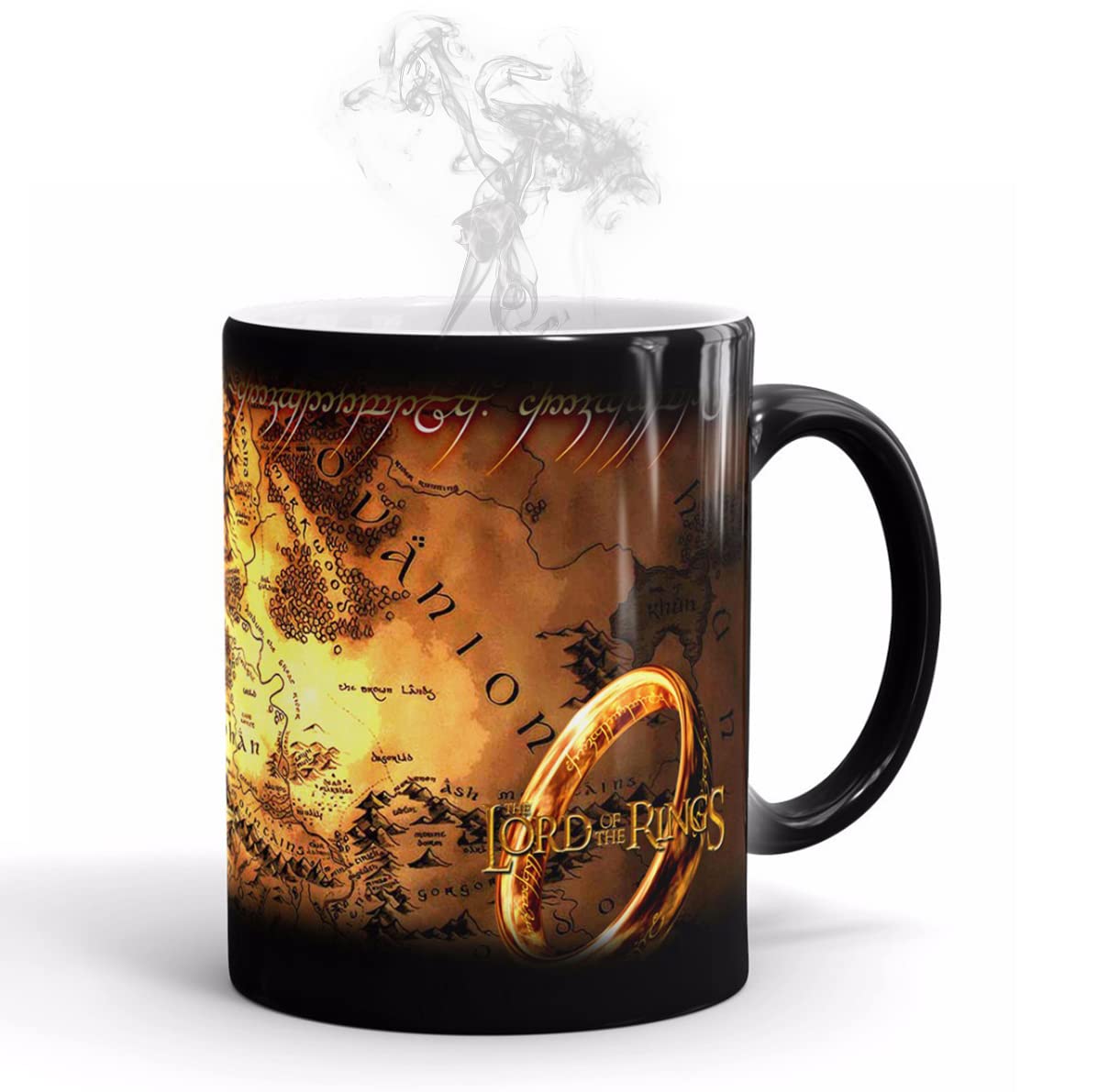 Coffee Mugs,The Lord Rings Heat Sensitive Ceramic Coffee Mugs Magic Mug Perfect Novelty Gift/Father Gifts 350ml (12oz)