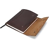 CestAntiQ Handmade Rustic Leather Journal Cover, XL (7.5 x 9.75 in) - Refillable, Durable Double Button Closure, Brown Notebook Sleeve for Artists and Professionals, Ideal for Sketchbooks