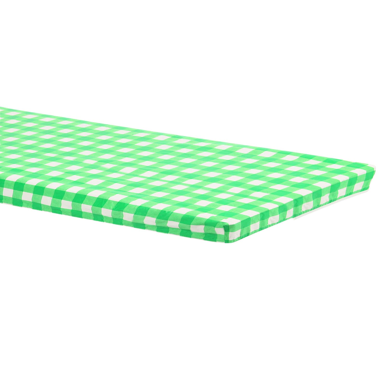 PATIKIL 30" x 72" Picnic Table Cover, Waterproof Vinyl Fitted 6ft Tablecloth Flannel Backing Elastic Edge for Rectangle Table, Green