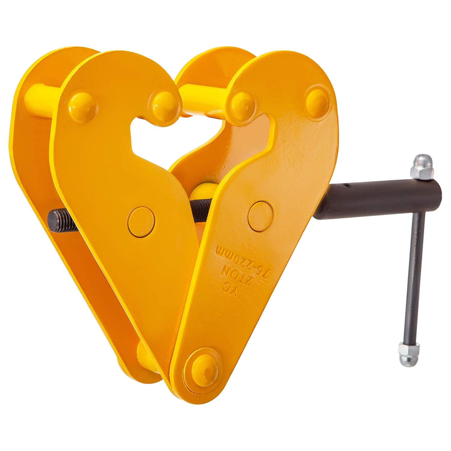 BestEquip Beam Clamp 4400lbs/2ton Capacity, I Beam Lifting Clamp 3inch-9inch, Opening Range Beam Clamps for Rigging, Heavy Duty Steel Beam Clamp Tool, Beam Hangers for Lifting Rigging, in Yellow: Industrial & Scientific