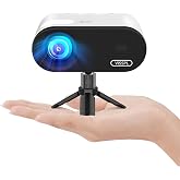 Mini Projector with WiFi and Bluetooth, VISSPL FHD 1080P Projector, Portable Outdoor Projector with Tripod, Home Theater Movie Phone Projector Compatible with Android/iOS/Windows/TV Stick/HDMI/USB