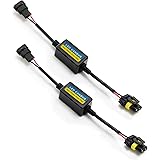 9005/9006/9012/H10 LED Anti Flicker Capacitor Error Code Computer Warning Canceller LED Resistor Canbus Decoder(Pack of 2)