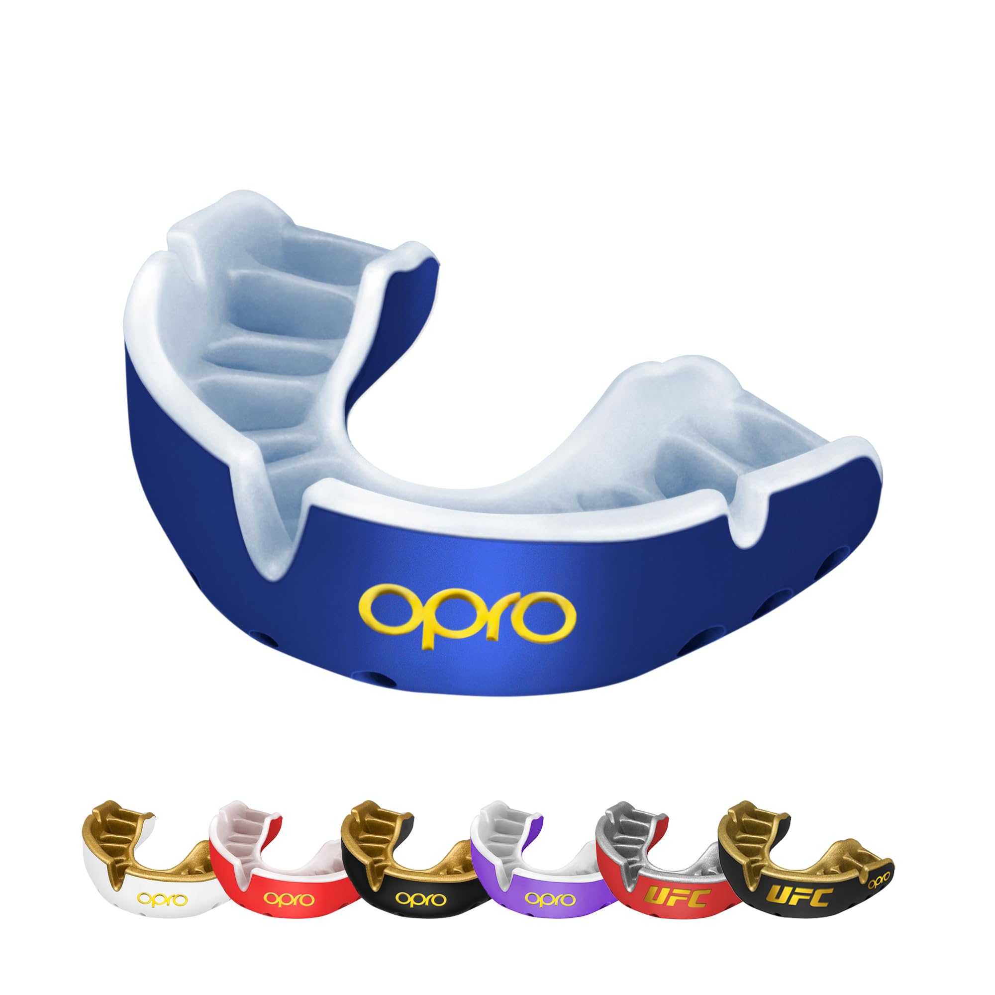OPRO Gold Level Mouthguard Premium Fit – Gum Shield Adult and Kids – OPRO Mouth Guard Boxing and MMA, Easy Self-Fit Gum Shield Rugby and Hockey – Premium Protection with Dental Warranty