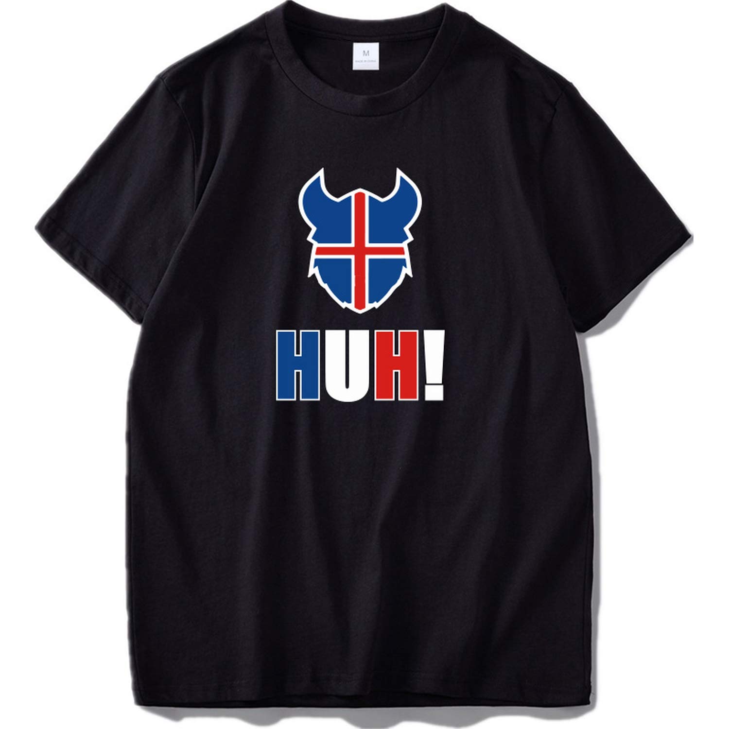 Love & Freedome Iceland Huh T-shirt Short Sleeve Crew Neck Ness Thin T Male,black,eu M