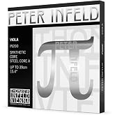 Thomastik Peter-Infeld Viola Strings - Durable Carbon Steel A String For Articulation And Synthetic Core D, G, And C Strings For Flexibility - String Set Includes PI21 PI22A PI23 PI24 - Made in Vienn