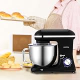 Aucma 7L Stand Mixer Tilt-Head 1400W with Dough Hook Whip Beater Black view 6