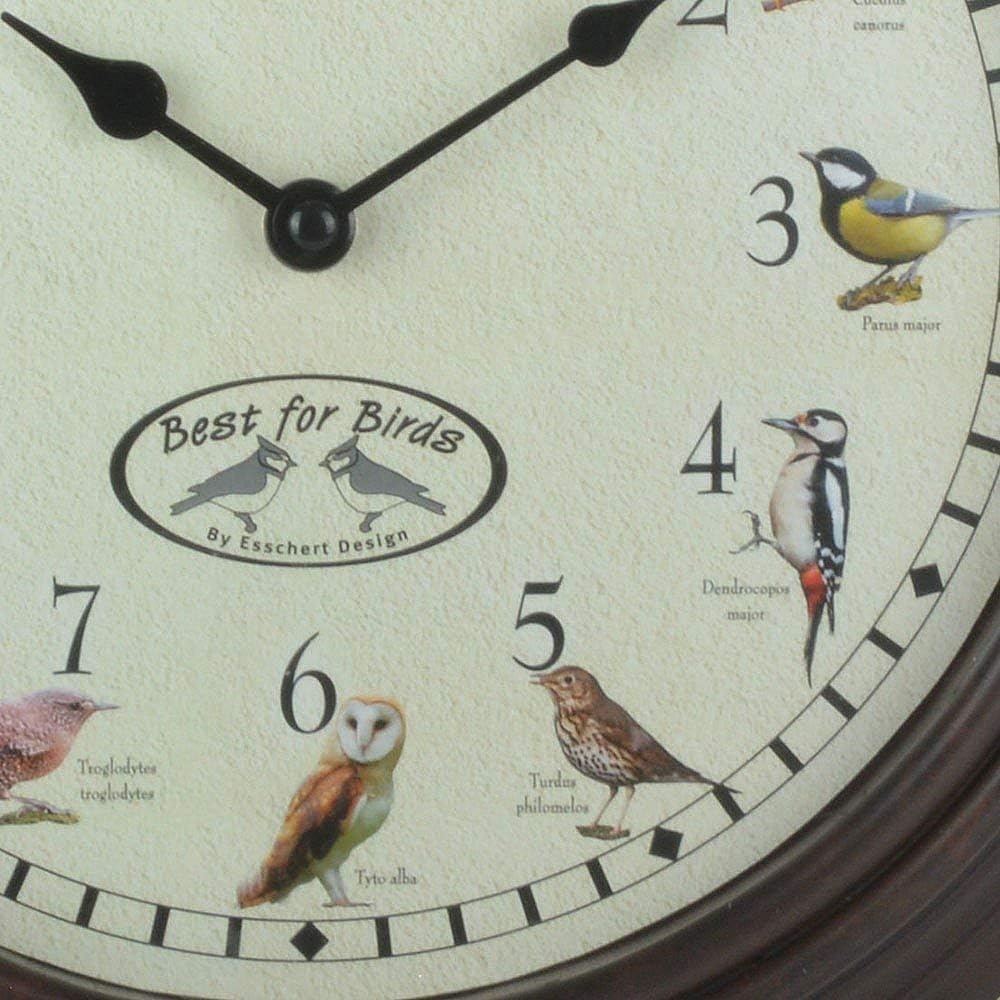 Fallen Fruits Ltd FB416 BIRD SONG CLOCK, Brown - Image 4