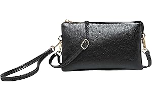 JEN & CO. Riley Small Crossbody Bags Vegan Leather Wristlet Wallets Clutch Purses Shoulder Handbag for Women