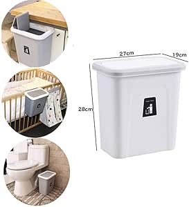 Lvminhm La Basura Colgando Bote De Basura con Tapa, Montado En La Pared