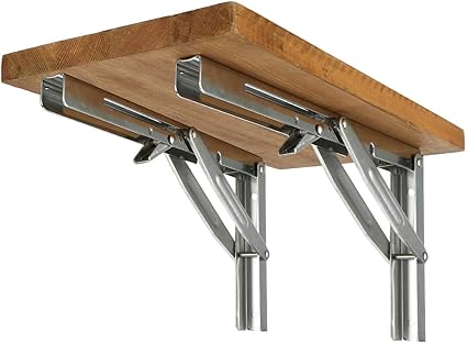 FreeTec - Soporte de pared plegable de acero inoxidable pulido para