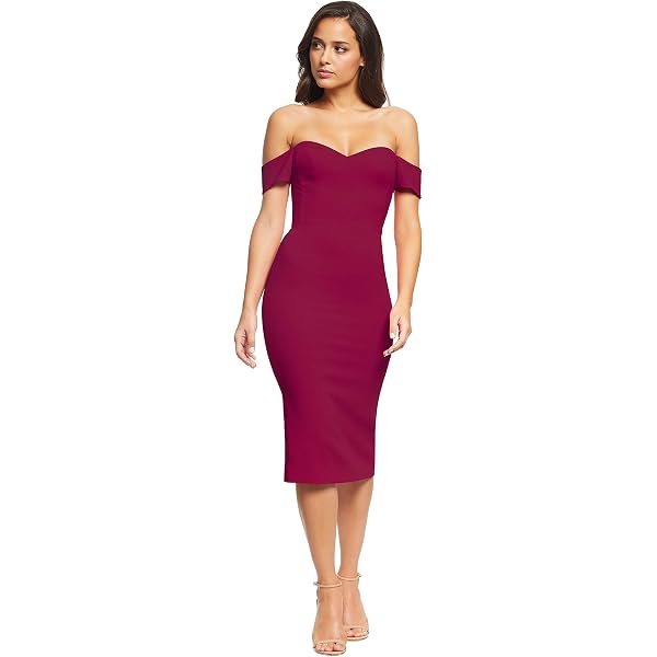 Amazon.com: Dress the Population Women's Alexa Demi Neckline Sleeveless  Midi Sheath Dress, Navy, X-Small : Clothing, Shoes & Jewelry