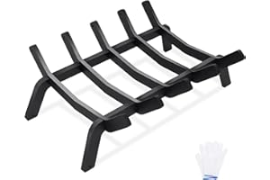 1MORE Fireplace Grates 17 Inch - Heavy Duty Steel Fireplace Rack | Fireplace Log Holder for Indoor | Small Fire Place Grate| Fireplace Racks for Inside Fireplace| Firewood Grate| Wood Stove Grate