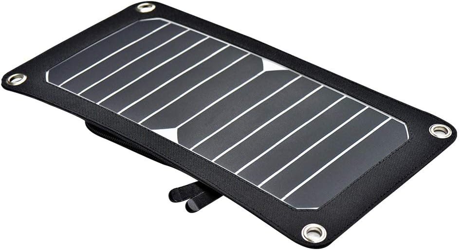 Solar Charger,7W Portable Solar Panel Foldable High Efficiency Output Charger for Laptop Tablet GPS iPhone iPad by EREMOKI