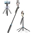 EZColoris Portable Tripod Stand for iPhone, Selfie-Traval Tripod with Phone Holder Adjustable Mobile Photography