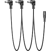 pigtone 1to3 Way Daisy Chain Guitar Pedal Power Cable, 9V/12V/18V DC Cord | Effect Pedal Power Splitter Cable, Shielding Noise Free Type Power Cable, DC Plug Size Of 5.5x2.1mm, Suitable For Most Pedals