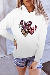 HVEPUO Women's Cute Casual Valentine's Day Leopard