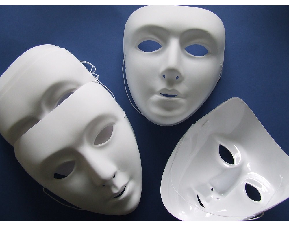 10 White Plastic Full Face Masks for Kids Mask Making for Children Amazon.co.uk Toys & Games