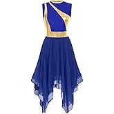 WXHVLTT Praise Dance Dresses for Women Worship Dance Dress Sleeveless Liturgical Dancewear for Women Mesh Dancing Overlays