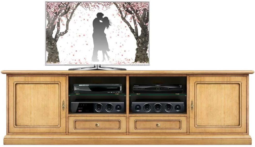 Arteferretto Lowboard TV 2 Meter, TV-Möbel 200 cm aus Holz, Möbel im