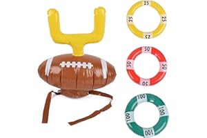 HAIOPS Inflatable Football Ring Toss Set Football Goal Post Ring Toss Game Sport Party Decor Birthday Indoor Outdoor Party Supplies, 2 Sets