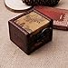 Amrka Vintage Wooden Map Storage Box Case Jewellery Cufflinks Chest Small Gift