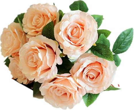 Amazon Lee 高級造花 ウェディングローズ ウェディングアレンジメント小道具 ホームデコレーション花 3束 3 Pcs ピンク Xb 造花 オンライン通販