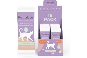 Petralyte Cat Hydration Electrolyte and Cat Joint Supplement | Hydration Support for Cats w/Glucosamine, Chondroitin, L-Glutamine, Taurine, Lysine & Prebiotics | Unflavored | 16 Packets